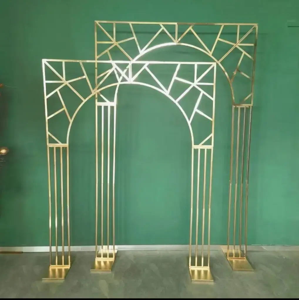 Golden Aluminum Arch Backdrop